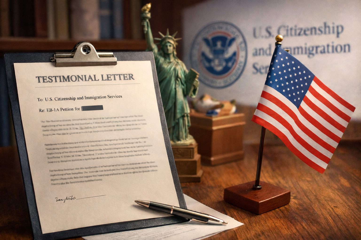 Header image for EB-1A Testimonial Letters: What USCIS Actually Looks For