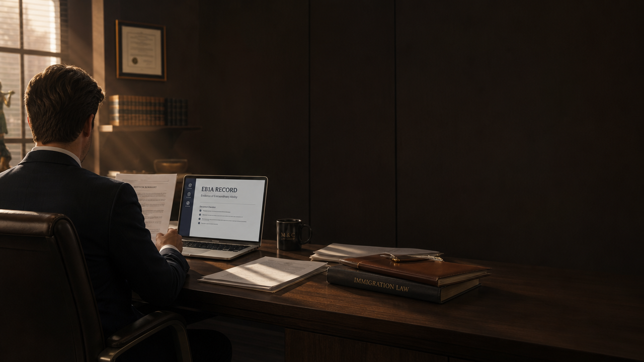 EB-1A case strategy attorney evaluation